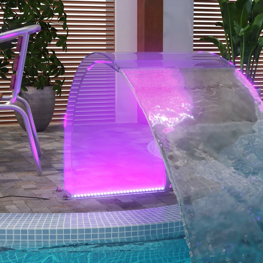 Uima-altaan suihkulähde RGB LED-valot, liitinsarja akryyli 50cm - Sisustajankoti.fi
