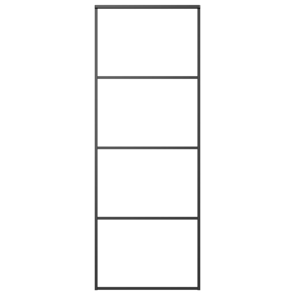 Liukuovi ESG-huurrelasi ja alumiini 76x205 cm musta - Sisustajankoti.fi