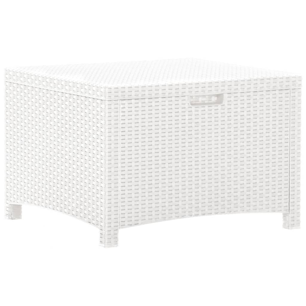 Puutarhan säilytyslaatikko 60x54x41 cm PP rottinki valkoinen - Sisustajankoti.fi