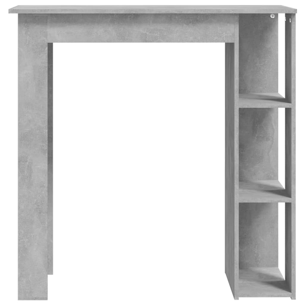 Baaripöytä hyllyllä betoninharmaa 102x50x103,5 cm lastulevy - Sisustajankoti.fi