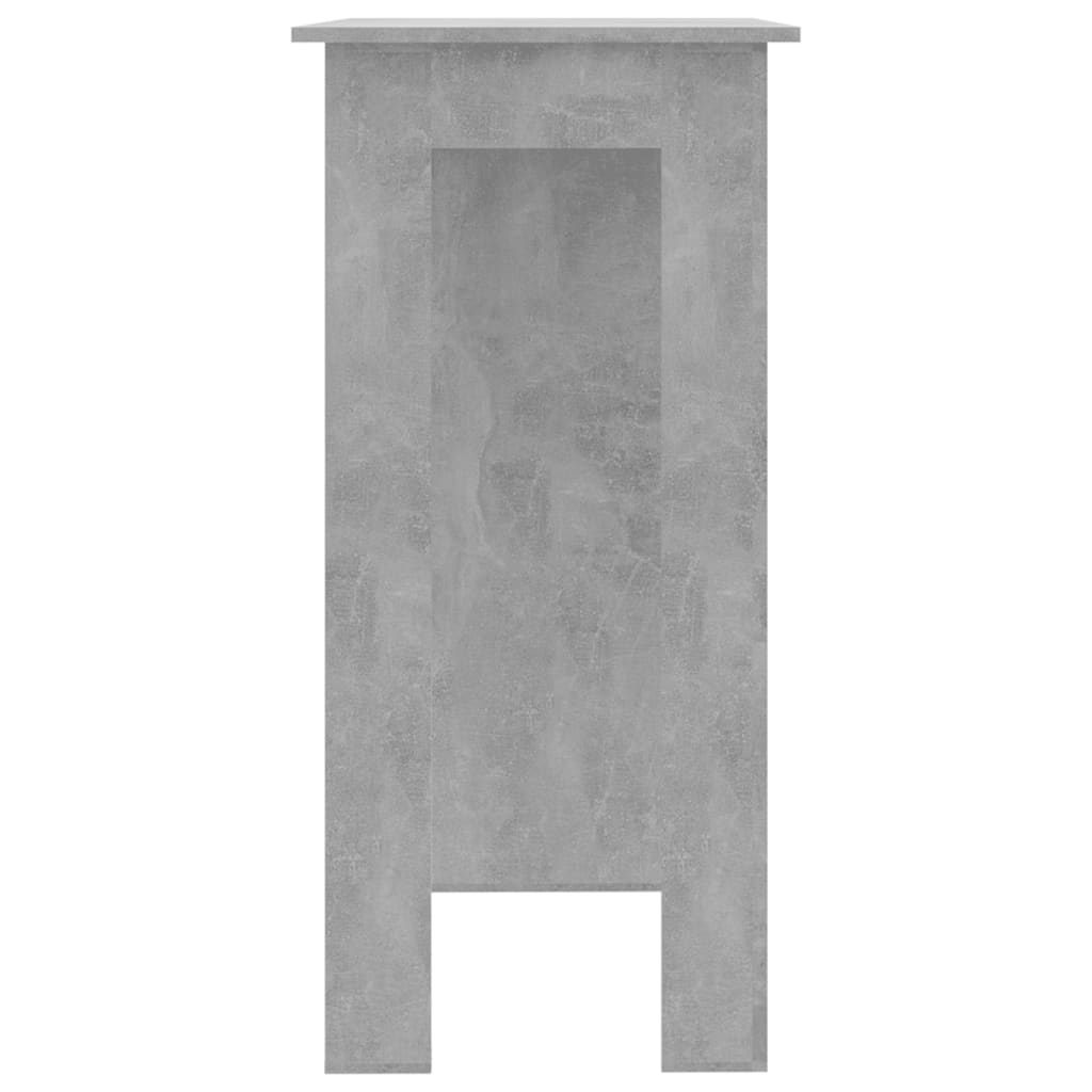 Baaripöytä hyllyllä betoninharmaa 102x50x103,5 cm lastulevy - Sisustajankoti.fi