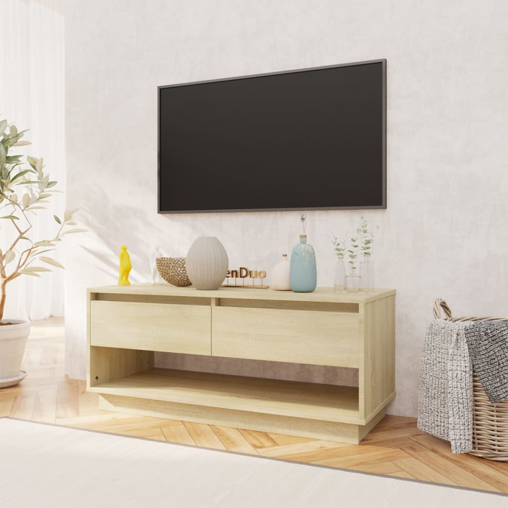 TV-taso Sonoma-tammi 102x41x44 cm lastulevy - Sisustajankoti.fi