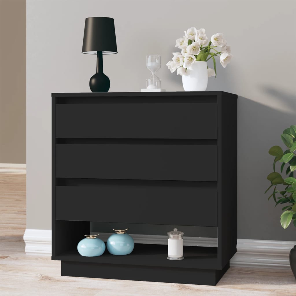 Senkki musta 70x41x75 cm lastulevy - Sisustajankoti.fi