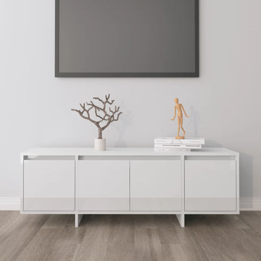 TV-taso korkeakiilto valkoinen 120x30x40,5 cm lastulevy - Sisustajankoti.fi