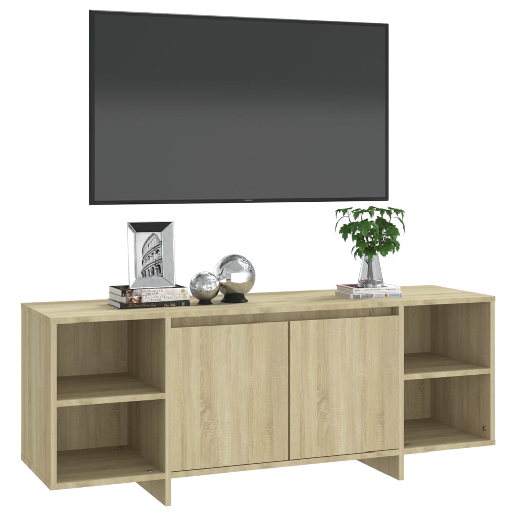 TV-taso Sonoma-tammi 130x35x50 cm lastulevy - Sisustajankoti.fi