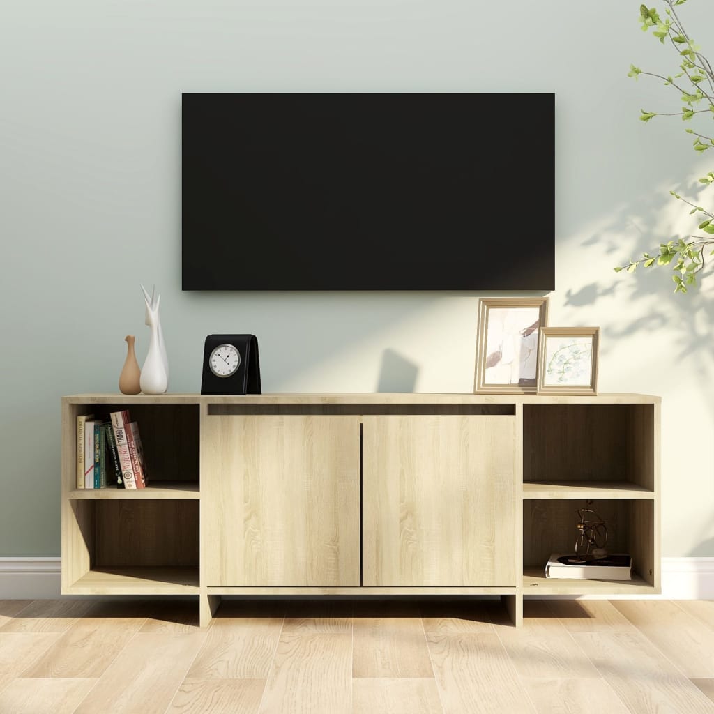 TV-taso Sonoma-tammi 130x35x50 cm lastulevy - Sisustajankoti.fi