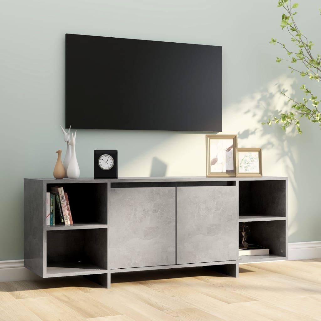 TV-taso betoninharmaa 130x35x50 cm lastulevy - Sisustajankoti.fi