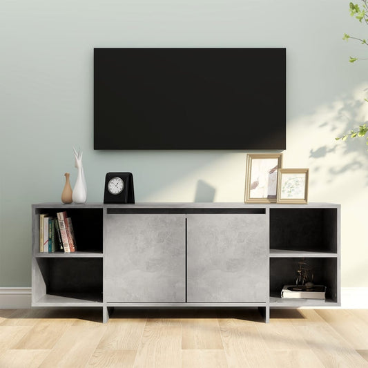 TV-taso betoninharmaa 130x35x50 cm lastulevy - Sisustajankoti.fi