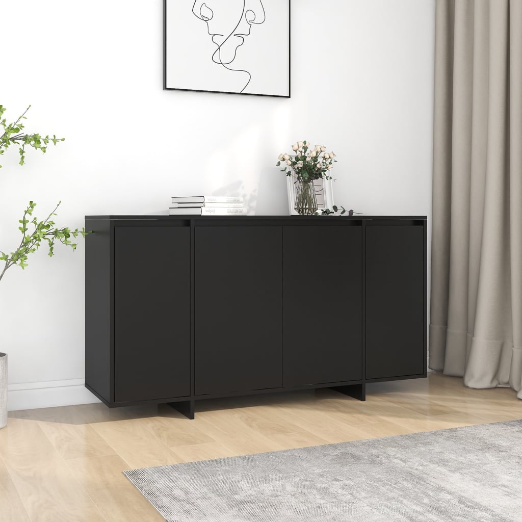 Senkki musta 135x41x75 cm lastulevy - Sisustajankoti.fi