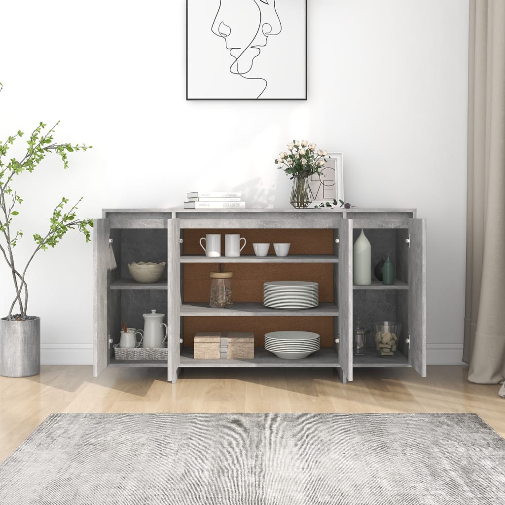 Senkki betoninharmaa 135x41x75 cm lastulevy - Sisustajankoti.fi
