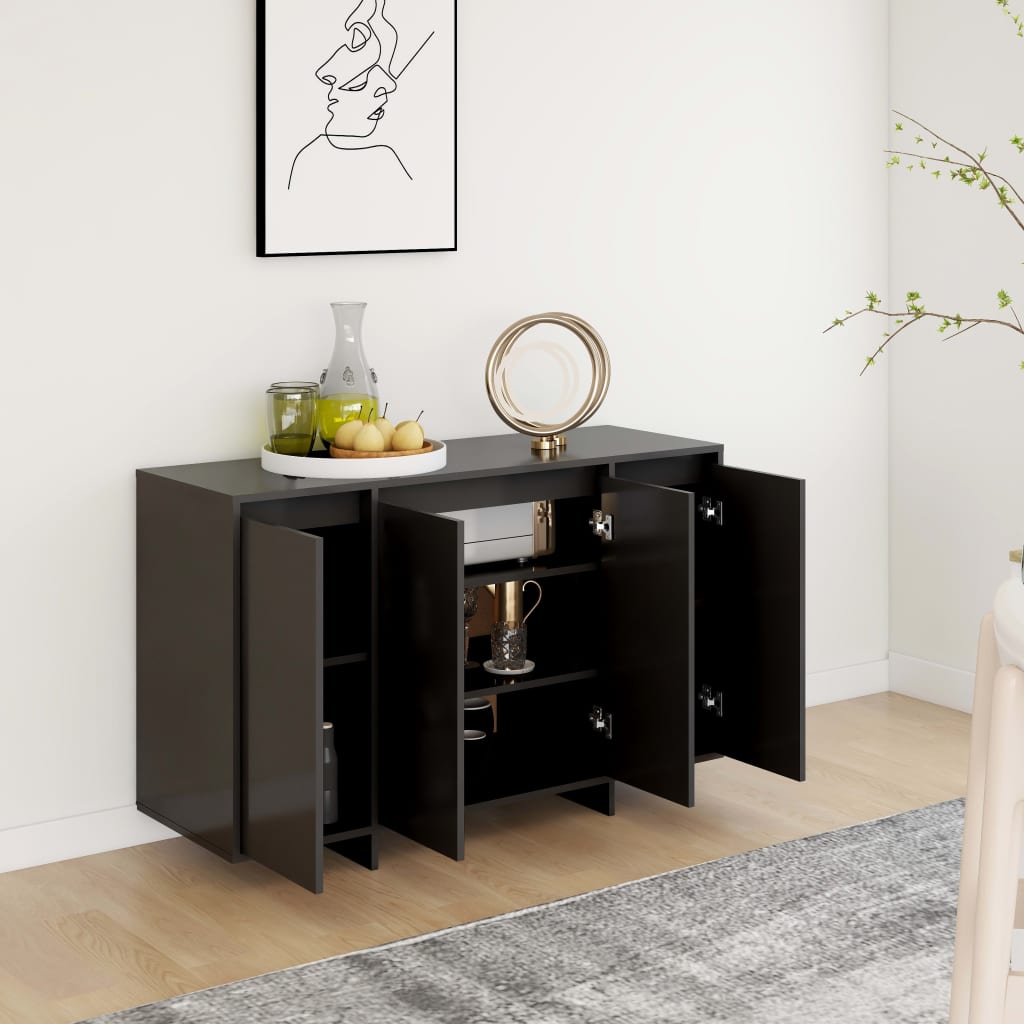 Senkki musta 120x41x75cm lastulevy - Sisustajankoti.fi