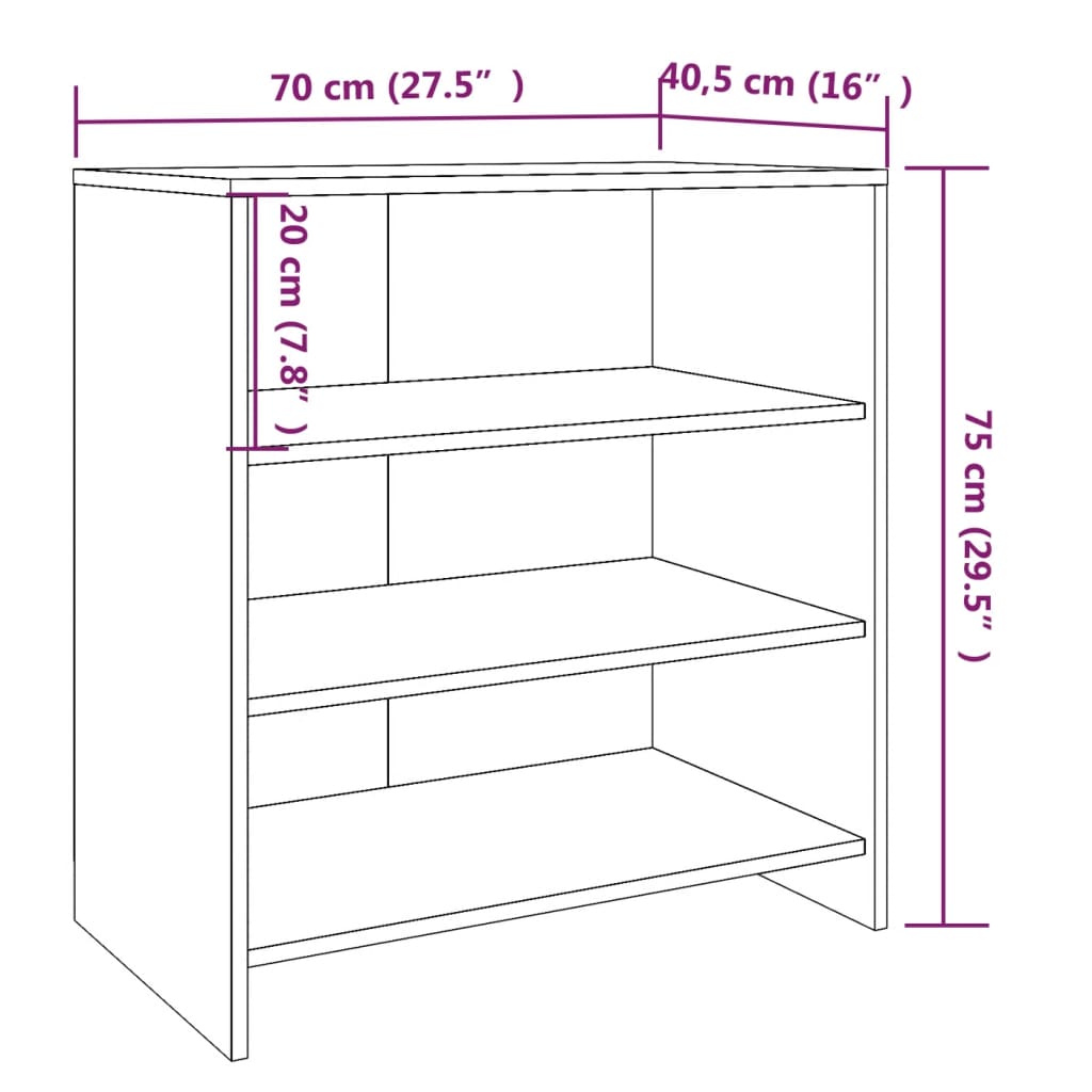 Senkki musta 70x40,5x75 cm lastulevy - Sisustajankoti.fi