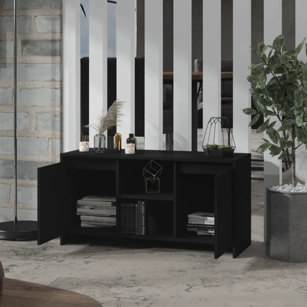 TV-taso musta 102x37,5x52,5 cm lastulevy - Sisustajankoti.fi