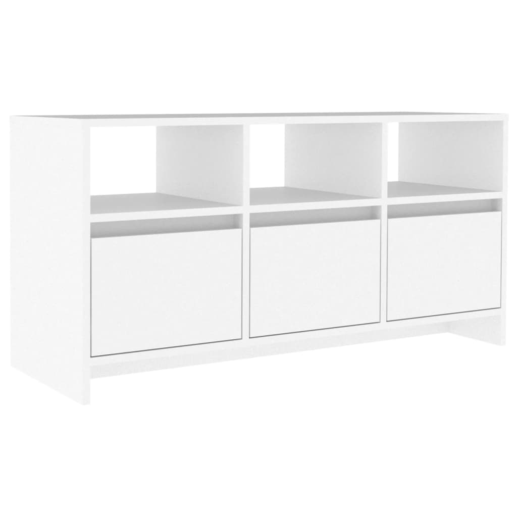 TV-taso valkoinen 102x37,5x52,5 cm lastulevy - Sisustajankoti.fi
