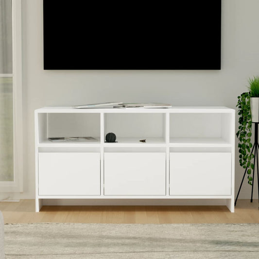 TV-taso valkoinen 102x37,5x52,5 cm lastulevy - Sisustajankoti.fi