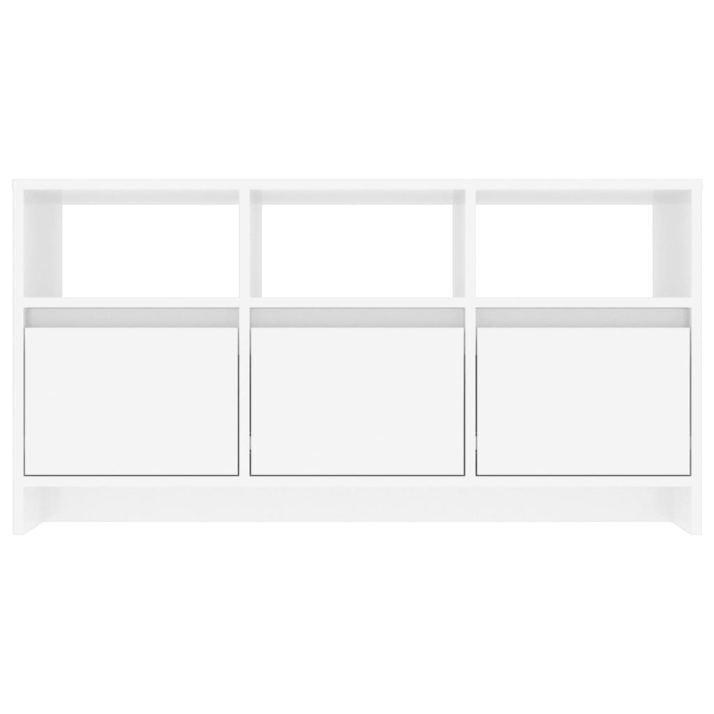 TV-taso korkeakiilto valkoinen 102x37,5x52,5 cm lastulevy - Sisustajankoti.fi