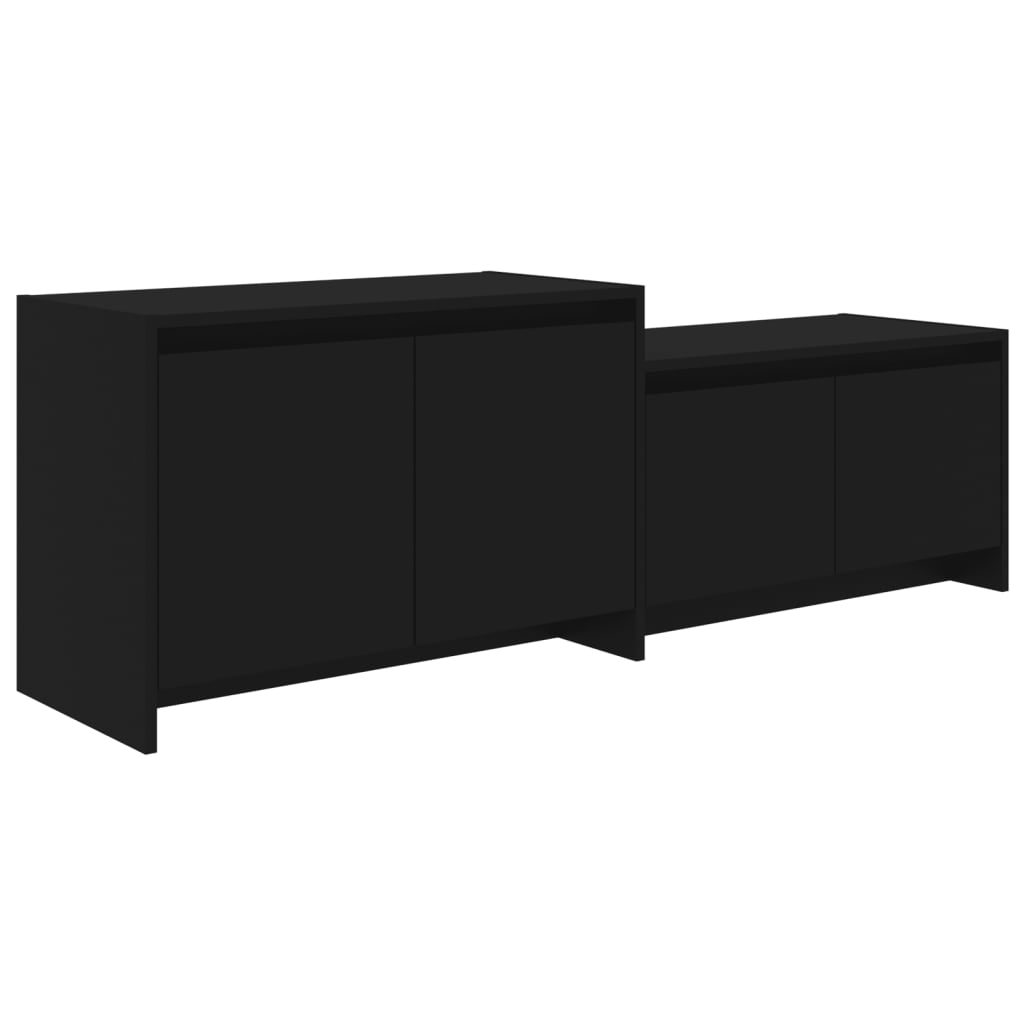 TV-taso musta 146,5x35x50 cm lastulevy - Sisustajankoti.fi