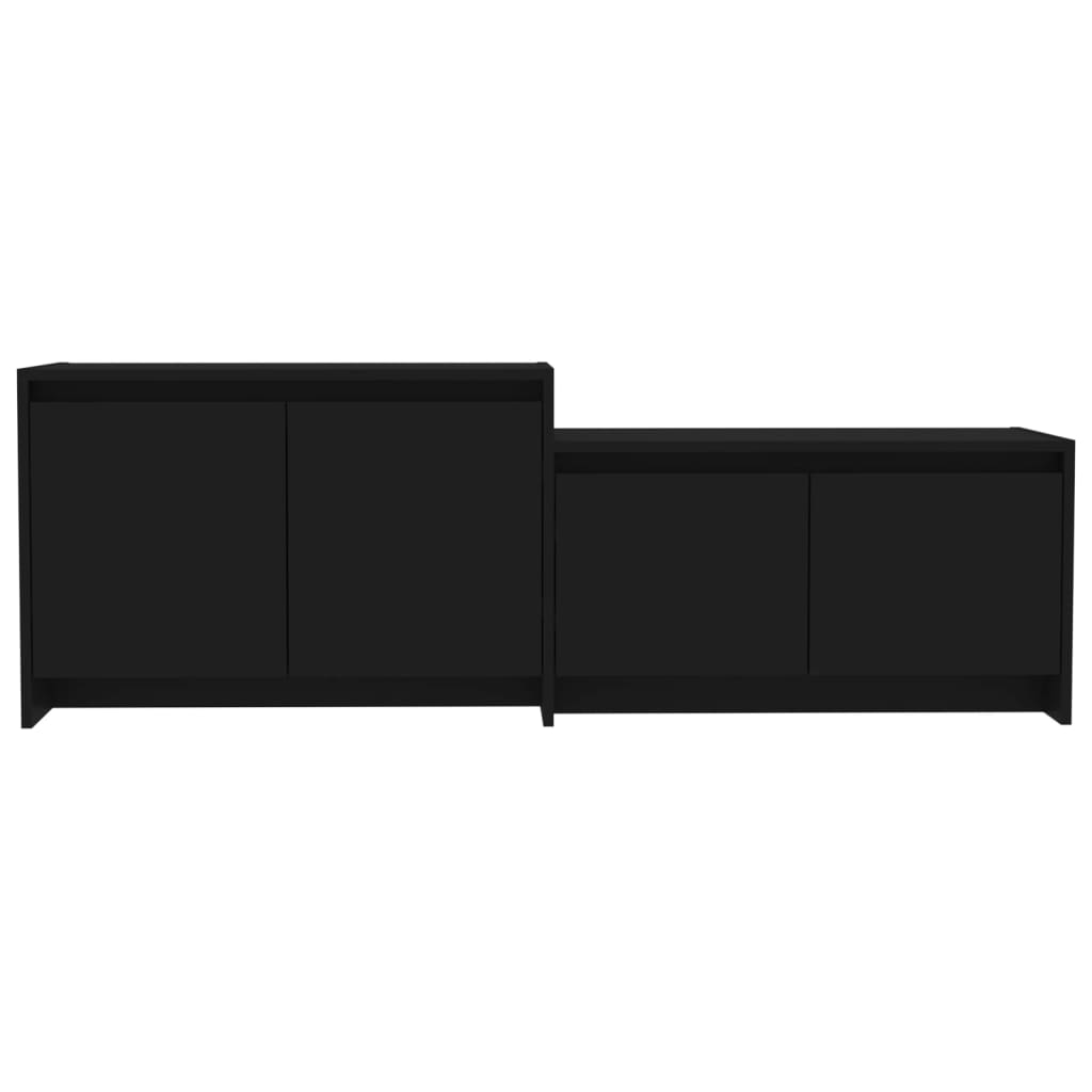 TV-taso musta 146,5x35x50 cm lastulevy - Sisustajankoti.fi
