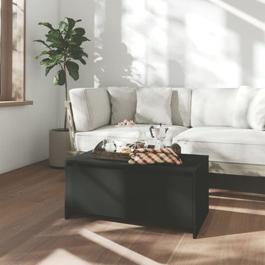 Sohvapöytä musta 90x50x41,5 cm lastulevy - Sisustajankoti.fi