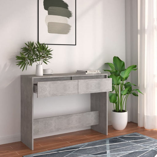 Konsolipöytä betoninharmaa 100x35x76,5 cm lastulevy - Sisustajankoti.fi