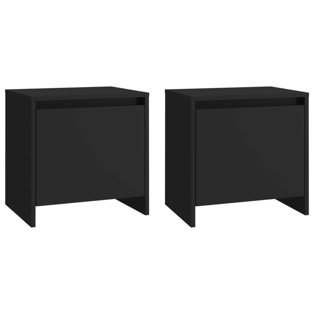 Yöpöydät 2 kpl musta 45x34x44,5 cm lastulevy - Sisustajankoti.fi