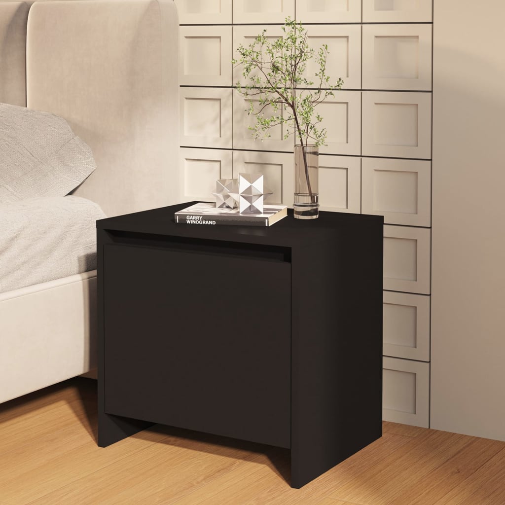 Yöpöydät 2 kpl musta 45x34x44,5 cm lastulevy - Sisustajankoti.fi