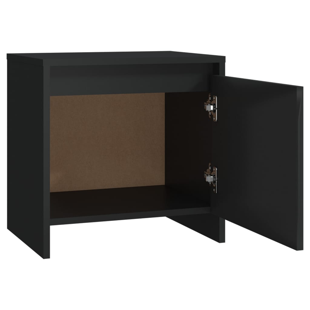 Yöpöydät 2 kpl musta 45x34x44,5 cm lastulevy - Sisustajankoti.fi