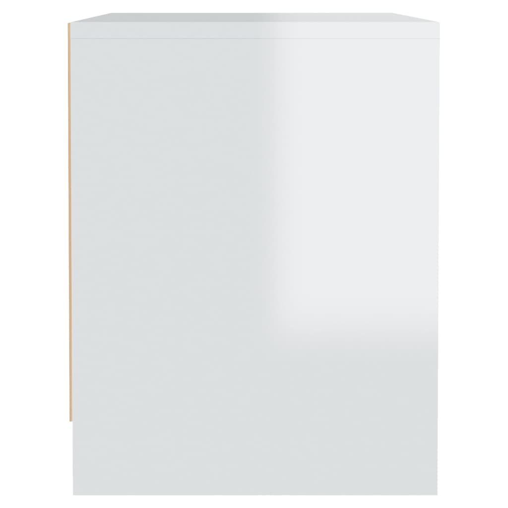 Yöpöytä korkeakiilto valkoinen 45x34x44,5 cm lastulevy - Sisustajankoti.fi