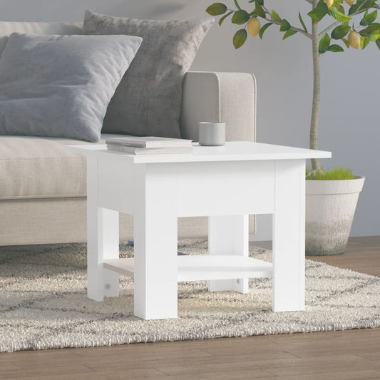 Sohvapöytä valkoinen 55x55x42 cm - Sisustajankoti.fi