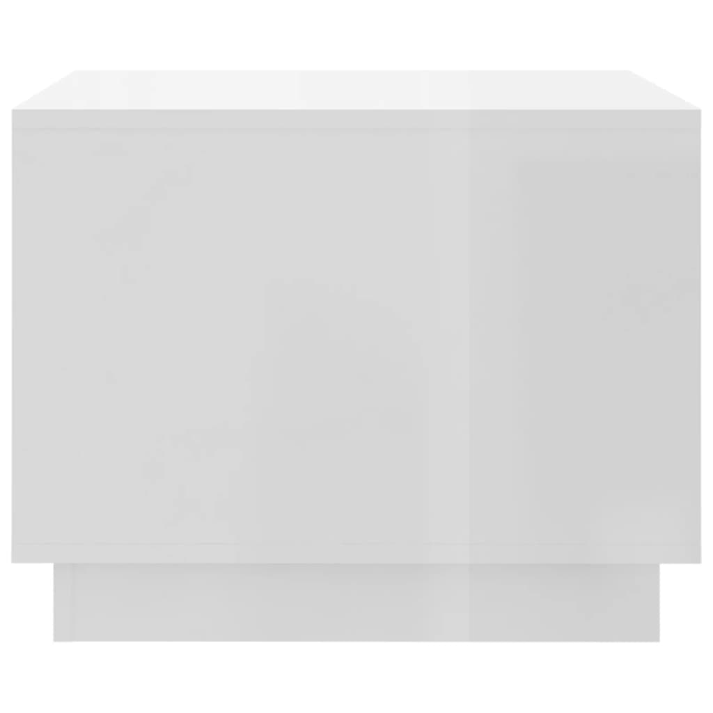Sohvapöytä korkeakiilto valkoinen 55x55x43 cm lastulevy - Sisustajankoti.fi