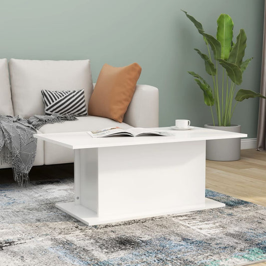 Sohvapöytä valkoinen 102x55,5x40 cm lastulevy - Sisustajankoti.fi