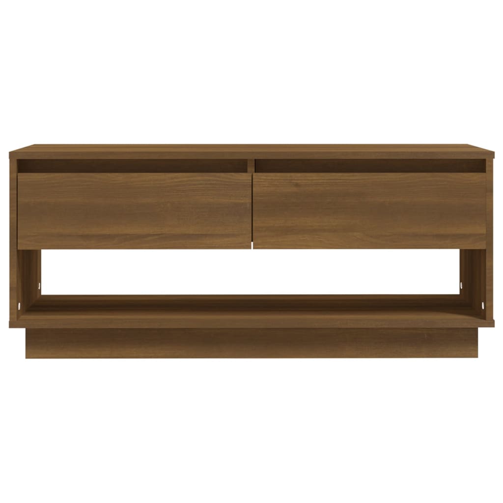 TV-taso ruskea tammi 102x41x44 cm lastulevy - Sisustajankoti.fi