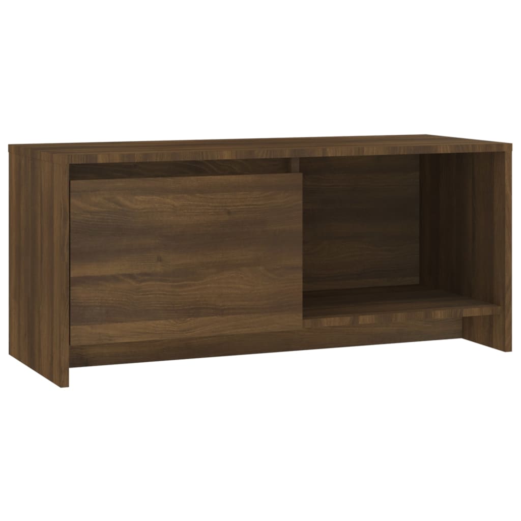 TV-taso ruskea tammi 90x35x40 cm lastulevy - Sisustajankoti.fi