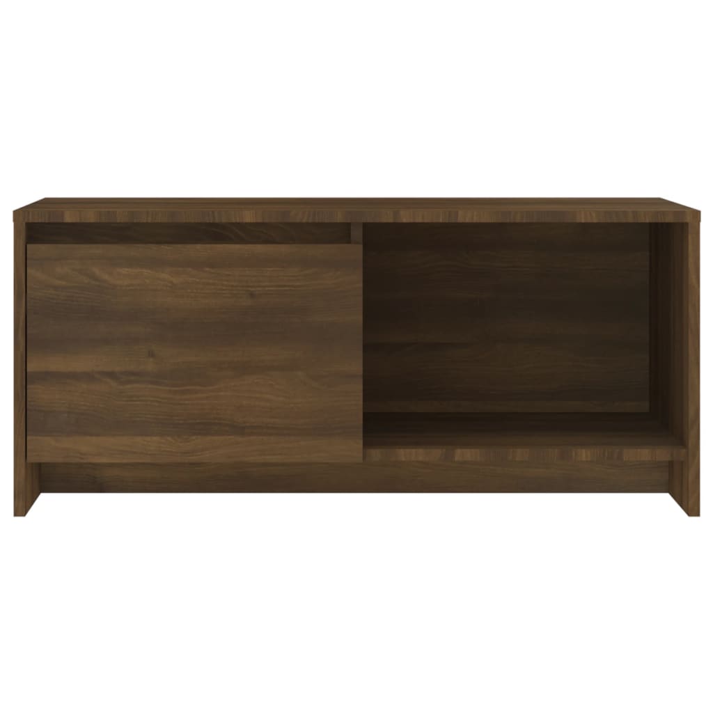 TV-taso ruskea tammi 90x35x40 cm lastulevy - Sisustajankoti.fi