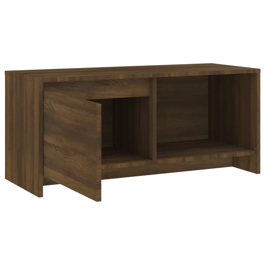 TV-taso ruskea tammi 90x35x40 cm lastulevy - Sisustajankoti.fi