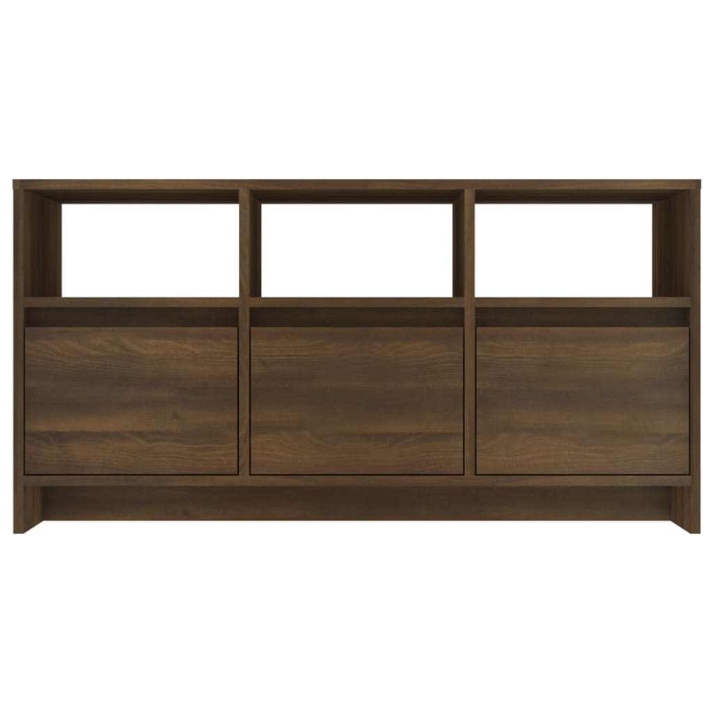 TV-taso ruskea tammi 102x37,5x52,5 cm lastulevy - Sisustajankoti.fi