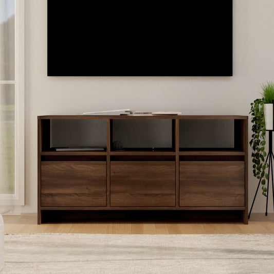 TV-taso ruskea tammi 102x37,5x52,5 cm lastulevy - Sisustajankoti.fi