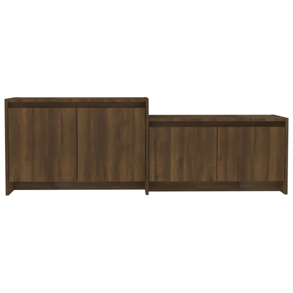 TV-taso ruskea tammi 146,5x35x50 cm lastulevy - Sisustajankoti.fi
