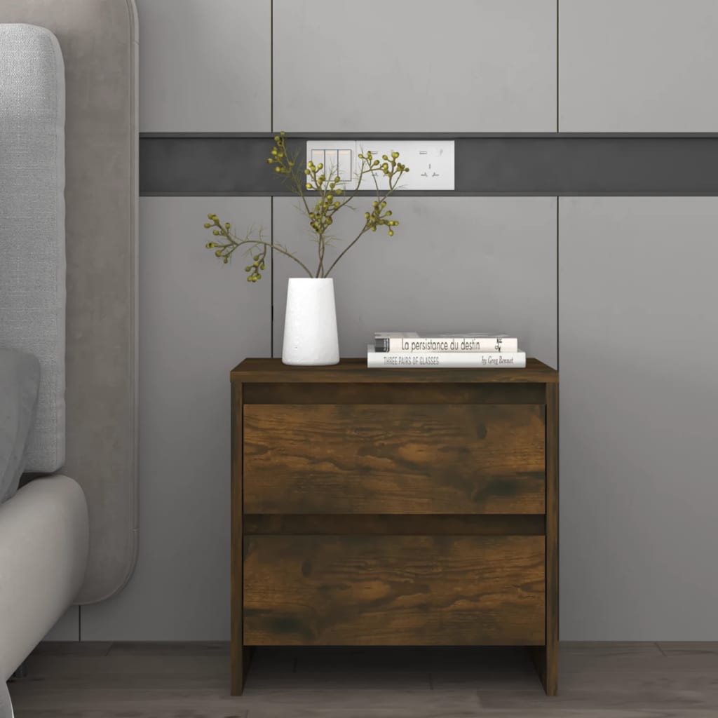 Yöpöydät 2 kpl savutammi 45x34,5x44,5 cm - Sisustajankoti.fi