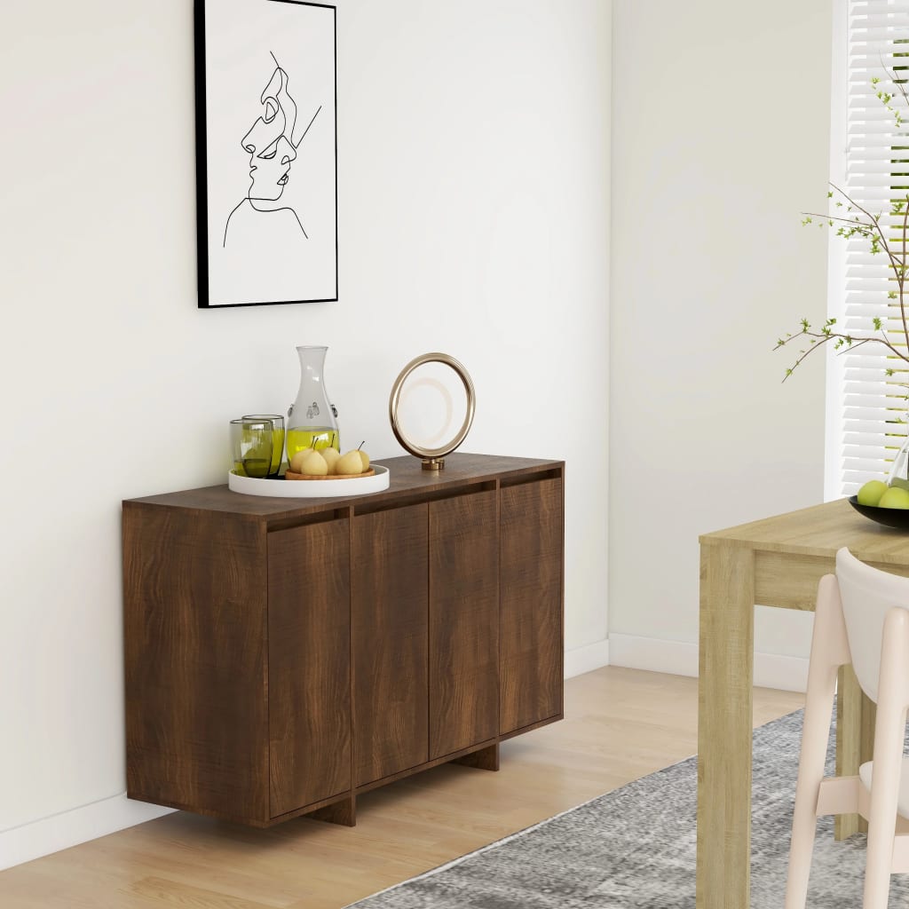 Senkki ruskea tammi 120x41x75 cm lastulevy - Sisustajankoti.fi
