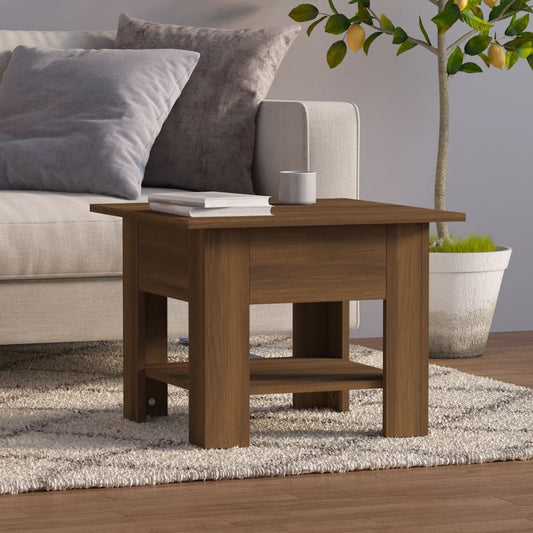 Sohvapöytä ruskea tammi 55x55x42 cm - Sisustajankoti.fi