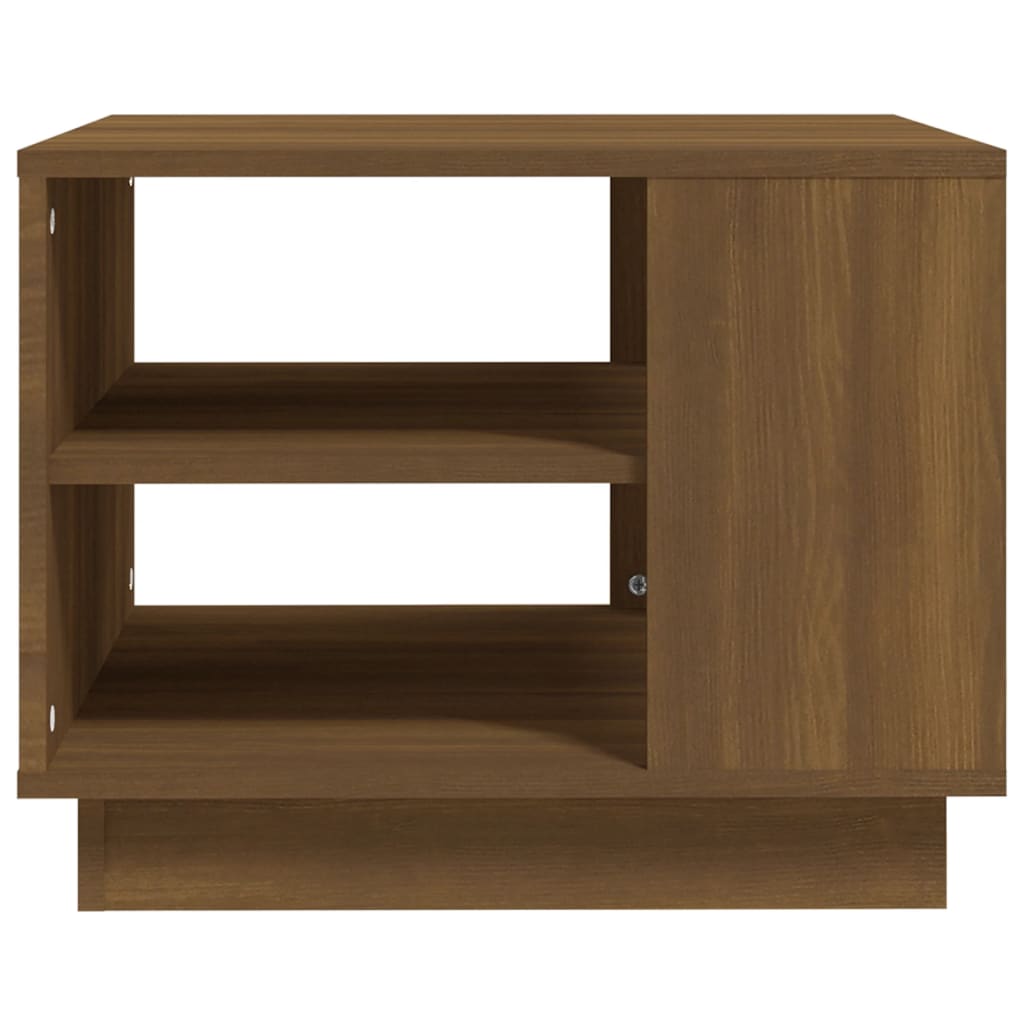 Sohvapöytä ruskea tammi 55x55x43 cm lastulevy - Sisustajankoti.fi