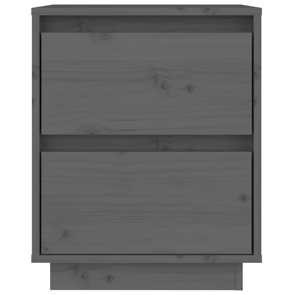 Yöpöytä harmaa 40x35x50 cm täysi mänty - Sisustajankoti.fi
