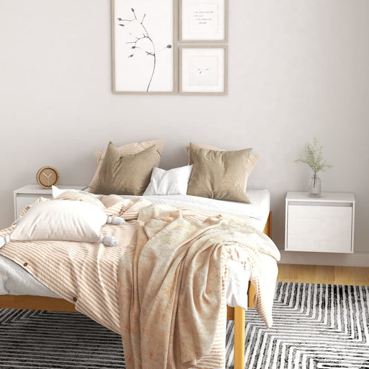 Seinäkaapit 2 kpl valkoinen 45x30x35 cm täysi mänty - Sisustajankoti.fi