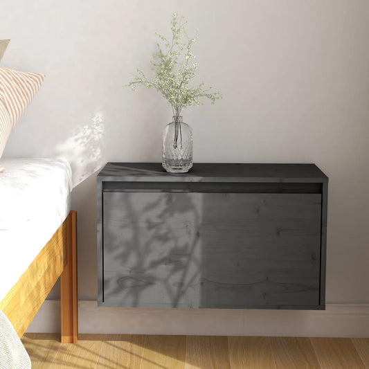 Seinäkaappi harmaa 60x30x35 cm täysi mänty - Sisustajankoti.fi
