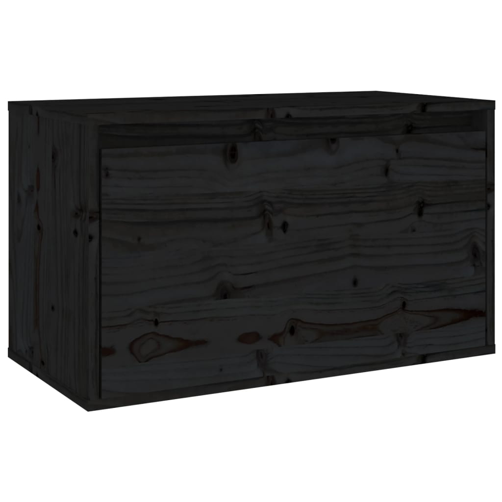 Seinäkaappi musta 60x30x35 cm täysi mänty - Sisustajankoti.fi