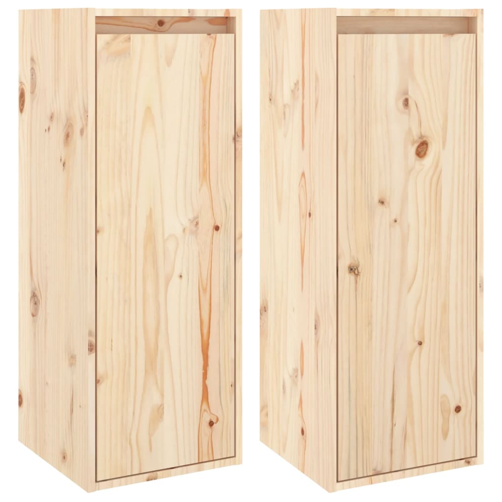 Seinäkaapit 2 kpl 30x30x80 cm täysi mänty - Sisustajankoti.fi