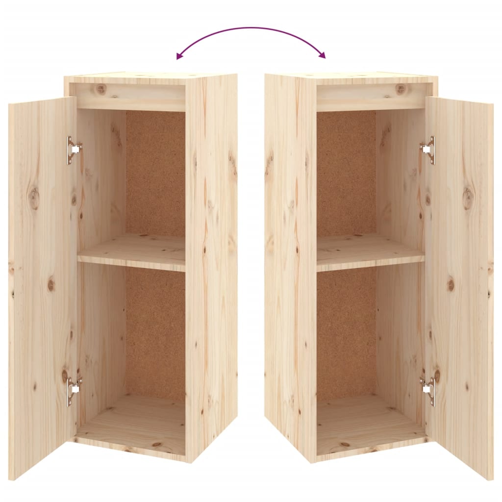 Seinäkaapit 2 kpl 30x30x80 cm täysi mänty - Sisustajankoti.fi