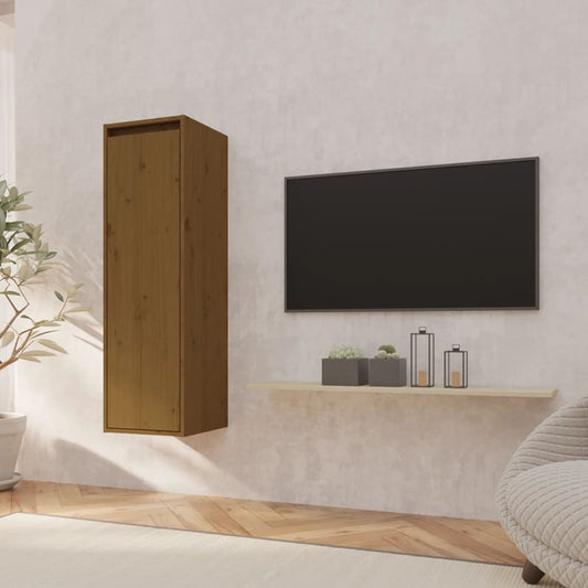 Seinäkaappi hunajanruskea 30x30x100 cm täysi mänty - Sisustajankoti.fi