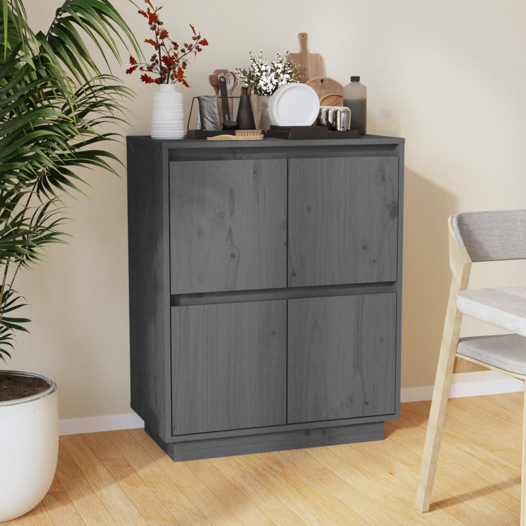 Senkki harmaa 60x34x75 cm täysi mänty - Sisustajankoti.fi